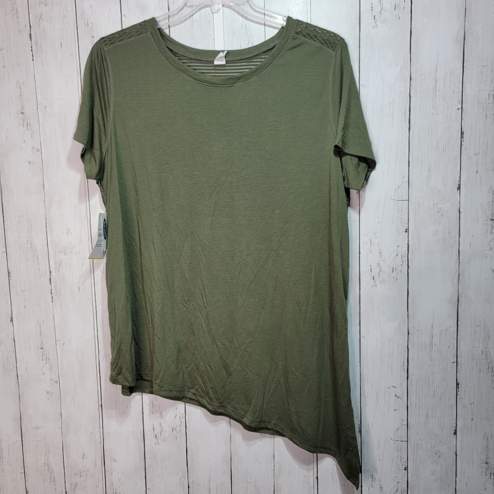 NWT Old Navy Women's Green Active Go Dry Lightweight Asymmetrical Shirt Size 2X